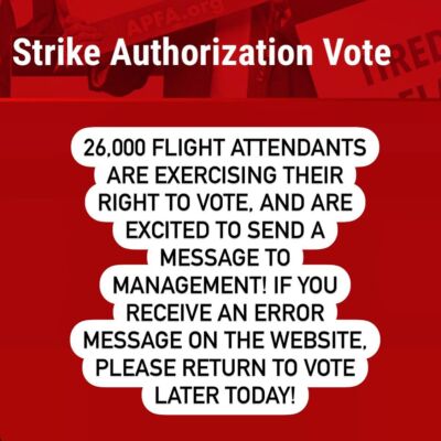 AFA to announce strike vote results tomorrow